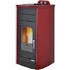Laminox TERMOSTUFA A PELLET LAMINOX IDROVENTILATA MODELLO ESTER LUX 15 KW COLORE ROSSA