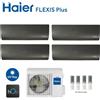 Haier CLIMATIZZATORE CONDIZIONATORE HAIER QUADRI SPLIT INVERTER FLEXIS PLUS BLACK R-32 9000+9000+9000+15000 CON 4U75S2SR3FA WI-FI hOn - NEW -9+9+9+15