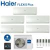 Haier CLIMATIZZATORE CONDIZIONATORE HAIER PENTA SPLIT INVERTER FLEXIS PLUS WHITE R-32 7000+9000+12000+12000+12000 CON 5U105S2SS3FA WI-FI INCLUSO NEW - 7+9+12+12+12