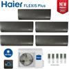 Haier CLIMATIZZATORE CONDIZIONATORE HAIER PENTA SPLIT INVERTER FLEXIS PLUS BLACK R-32 9000+9000+9000+9000+18000 CON 5U105S2SR3FA WI-FI hOn - NEW -9+9+9+9+18