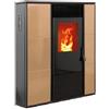 Karmek One STUFA A PELLET KARMEK ONE MOD. ALICE 14,3 KW AD ARIA VENTILATA IN ACCIAIO BEIGE