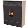 Mcz STUFA A PELLET IDRO SLIM MCZ AKI HYDROMATIC 24 M1 MAESTRO 24 KW CON FIANCHI IN CERAMICA COLORE SABBIA