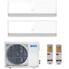 Baxi CLIMATIZZATORE CONDIZIONATORE BAXI INVERTER DUAL SPLIT HALO BIANCO 9000+9000 CON LSGT50-2M R-32 9+9 - NEW