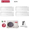 Ariston CLIMATIZZATORE CONDIZIONATORE ARISTON QUADRI SPLIT INVERTER ALYS R-32 9000+9000+9000+12000 BTU CON QUADRI 110 XD0C-O WI-FI READY 9+9+9+12