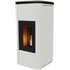 Mcz STUFA A PELLET AD ARIA VENTILATA MCZ MIDA AIR 8 S1 - 8 KW IN ACCIAIO E GHISA COLORE WHITE COD. 7122016