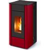 Mcz STUFA A PELLET AD ARIA VENTILATA MCZ MAY AIR 7 S1 - 7 KW IN ACCIAIO COLORE BORDEAUX