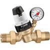 CALEFFI RIDUTTORE DI PRESSIONE 3/4 CON MANUBRIO CON CARTUCCIA MONOBLOCCO ESTRAIBILE R 3/4" (EN 10226-1) M BOCCHETTONE CON MANOMETRO 0-10 BAR. Codice 535051