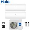 Haier CLIMATIZZATORE CONDIZIONATORE HAIER DUAL SPLIT INVERTER PEARL R-32 7000+12000 CON 2U40S2SM1FA WI-FI hOn - NEW 7+12