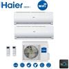 Haier CLIMATIZZATORE CONDIZIONATORE HAIER DUAL SPLIT INVERTER GEOS PLUS R-32 9000+9000 CON 2U40MEFFRA WIFI INTEGRATO- NEW