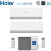 Haier CLIMATIZZATORE CONDIZIONATORE HAIER DUAL SPLIT INVERTER NEW REVIVE R-32 9000+12000 CON 2U50MEEFRA WIFI INTEGRATO 9+12