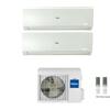 Haier CLIMATIZZATORE CONDIZIONATORE HAIER DUAL SPLIT INVERTER FLEXIS PLUS WHITE R-32 15000+15000 CON 2U50S2SM1FA WI-FI hOn - NEW - 15+15