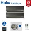 Haier CLIMATIZZATORE CONDIZIONATORE HAIER DUAL SPLIT INVERTER FLEXIS PLUS BLACK R-32 9000+9000 CON 2U40S2SM1FA WI-FI hOn - NEW -9+9