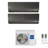 Haier CLIMATIZZATORE CONDIZIONATORE HAIER DUAL SPLIT INVERTER FLEXIS PLUS BLACK R-32 12000+15000 CON 2U50S2SM1FA WI-FI hOn - NEW - 12+15