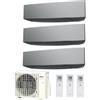 Fujitsu CLIMATIZZATORE CONDIZIONATORE FUJITSU TRIAL SPLIT PARETE INVERTER SERIE KE SILVER 7000+9000+9000 BTU R-32 con AOYG18KBTA3 7+9+9