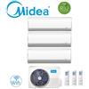 Midea CLIMATIZZATORE CONDIZIONATORE TRIAL SPLIT INVERTER MIDEA BREEZELESS R-32 9000+9000+12000 BTU A++ CON M3O-27FN8-Q WI-FI INCLUSO NEW 9+9+12