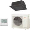 Fujitsu CLIMATIZZATORE CONDIZIONATORE FUJITSU SPLIT CASSETTA KR CIRCULAR FLOW INVERTER AUXG36KRLB 36000 BTU MONOFASE CON FILOCOMANDO E GRIGLIA INCLUSI NERO