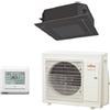 Fujitsu CLIMATIZZATORE CONDIZIONATORE FUJITSU SPLIT CASSETTA KR CIRCULAR FLOW INVERTER AUXG24KRLB 24000 BTU MONOFASE CON FILOCOMANDO E GRIGLIA INCLUSI NERO