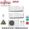 Fujitsu CLIMATIZZATORE CONDIZIONATORE FUJITSU DUAL SPLIT PARETE INVERTER SERIE KM 9000+9000 BTU con AOYG14KBTA2 9+9 - WI-FI INTEGRATO