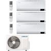 Samsung CLIMATIZZATORE CONDIZIONATORE SAMSUNG INVERTER TRIAL SPLIT CEBU WI-FI 7000+9000+9000 con AJ052TXJ R-32 CLASSE A+++ WIFI - NEW 7+9+9