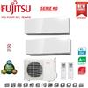 Fujitsu CLIMATIZZATORE CONDIZIONATORE FUJITSU DUAL SPLIT PARETE INVERTER SERIE KG 9000+9000 BTU con AOYG14KBTA2 9+9