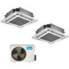 Midea CLIMATIZZATORE CONDIZIONATORE DUAL SPLIT MIDEA A CASSETTA 4 VIE R-32 12000+12000 CON M20-18FN8-Q - NEW 12+12