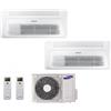 Samsung CLIMATIZZATORE CONDIZIONATORE SAMSUNG INVERTER DUAL SPLIT WINDFREE R-32 A CASSETTA 1 VIA 9000+9000 CON AJ050TXJ - NEW 9+9