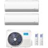 Midea CLIMATIZZATORE CONDIZIONATORE DUAL SPLIT INVERTER MIDEA BREEZELESS R-32 9000+12000 BTU A++ 9+12 CON M2OG-14HFN8-Q WI-FI INCLUSO NEW