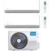 Midea CLIMATIZZATORE CONDIZIONATORE DUAL SPLIT INVERTER MIDEA BREEZELESS E 9000+9000 BTU A++ 9+9 CON M2OH-14HFN8-Q WI-FI INCLUSO R-32 NUOVO MODELLO