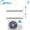 Midea CLIMATIZZATORE CONDIZIONATORE DUAL SPLIT INVERTER MIDEA BREEZELESS E 12000+12000 BTU A++ 12+12 CON M2OE-18HFN8-Q WI-FI INCLUSO R-32 NUOVO MODELLO