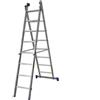 Marchetti SCALA TRASFORMABILE - PROFESSIONALE USO INTENSIVO AZZURRA A2 GRADINI 10+10 ALTEZZA MAX 5,30 M - COD. 21119