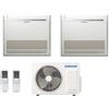 Samsung CLIMATIZZATORE CONDIZIONATORE SAMSUNG INVERTER DUAL CONSOLE R-32 9000+12000 CON AJ050TXJ - NEW COMANDO WIRLESS INCLUSO 9+12