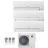 Mitsubishi Electric CLIMATIZZATORE CONDIZIONATORE MITSUBISHI ELECTRIC LINEA SMART TRIAL SPLIT INVERTER MSZ-HR R-32 9000+9000+9000 CON MXZ-3HA50VF NEW 9+9+9