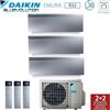 Daikin CLIMATIZZATORE CONDIZIONATORE DAIKIN TRIAL SPLIT INVERTER serie 3 FTXJ R-32 EMURA III ARGENTO Bluevolution 7000+7000+9000 con 3MXM52N WI-FI INCLUSO - NEW -7+7+9