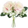 Flair Flower Fiori artificiali, set di 3 rose, fiori artificiali, rose di seta, per matrimoni, decorazioni floreali, fiori singoli, fiori, ramoscello di fiori, ramoscello decorativo, ramoscello artificiale, rosa
