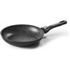 Pradel Excellence - PCUI002002 - Padella Pierra in alluminio forgiato Ø 24 cm - Rivestimento antiaderente effetto pietra - Manico rimovibile - Tutti i piani cottura, induzione e forno