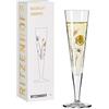 Ritzenhoff 1071013 Bicchiere da champagne 200 ml - Serie Goldnacht No. 13 - Nobile pezzo di design con oro vero - Made in Germany
