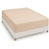 Degrees Home - COLLEZIONE - Lenzuolo con angoli 135 x 200 x 33 - Regolabile - Microfibra di poliestere garzata - Beige