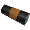 GARDINIA Terminali per pali per tende e bastoni per tende con Ø 16/19 mm, metallo, nichel nero/aspetto legno, serie Sol, 2 pezzi