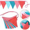 PaPIerDraCHeN Catena di gagliardetti Come Decorazione della Camera dei Bambini | 3m gagliardetti Ogni 16x18cm 12pcs | Rosa Menta | Ghirlanda di Bandiere Set Decorazione di Compleanno per Bambini 1