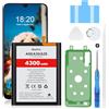 Beefix Batteria per Samsung Galaxy A50 (A505F), A50s (A507F), A30s (A307F), A30 (A305F), A20 (A205F) 4300mAh Li-Polymer (EB-BA505ABE) con strumenti di riparazione