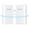 BrosTrend 5GHz 867Mbps Ponte WiFi Esterno, Plug e Play 1KM Lunga Portata Ponte Wi-Fi Internet per PtP/PtMP, Punto a Punto WiFi Bridge Outdoor CPE, Wireless Bridge con Adattatore PoE Passivo Pacco da 2