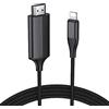 lulaven Cavo HDMI per Phone/Pad/Pod a TV/Monitor/Proiettore,2m HDMI Convertitore Video AV Digitale Cavo Connettore Compatibile con Phone14, 13, 12, 11, Uscita TV YouTube,1080P HD,Plug and Play