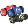 Chlius - Borsa Power Bag 5/10/15/20 kg, con sabbia, per allenamento pesi, allenamento di forza, per sollevamento pesi o allenamento funzionale, superficie in pelle, Unisex - Adulto, Nero , 15 kg