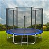 HomeMiYN Trampolino da giardino Ø 183/244/305/366 cm, con rete di sicurezza, trampolino con combinazione di conduttori, resistente ai raggi UV, impermeabile, per bambini e famiglie