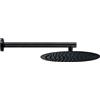 Newform - Linfa nero soffione doccia tondo a parete Ø25cm - 27670+27027
