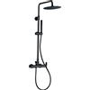 Newform - Linfa nero colonna con miscelatore monocomando e doccetta - 61167