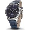 Locman Orologio Locman 1960 SOLO TEMPO 0255A02A-00BLNKPB Automatico Acciaio Quandrante Blu Cinturino Pelle