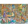 Ravensburger 12000489 - Mezzanotte in biblioteca - puzzle 1000 pezzi - puzzle adulti e ragazzi da 14 anni,