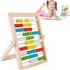 Toulifly Abaco Scuola Primaria, Pallottoliere per Bambini, Abaco Legno Calcolatrice Gioco con 100 Perline in Legno, Pallottolieri di Legno, Abaco di Montessori, Giochi Educativi Regali per Bambini