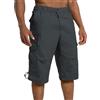 Aotoyou Pantaloncini Cargo Uomo Pantaloni Corti 3/4 Bermuda Uomo Estivi in Cotone, Vita Elasticizzata, con Cintura, Grigio, 3XL Corto